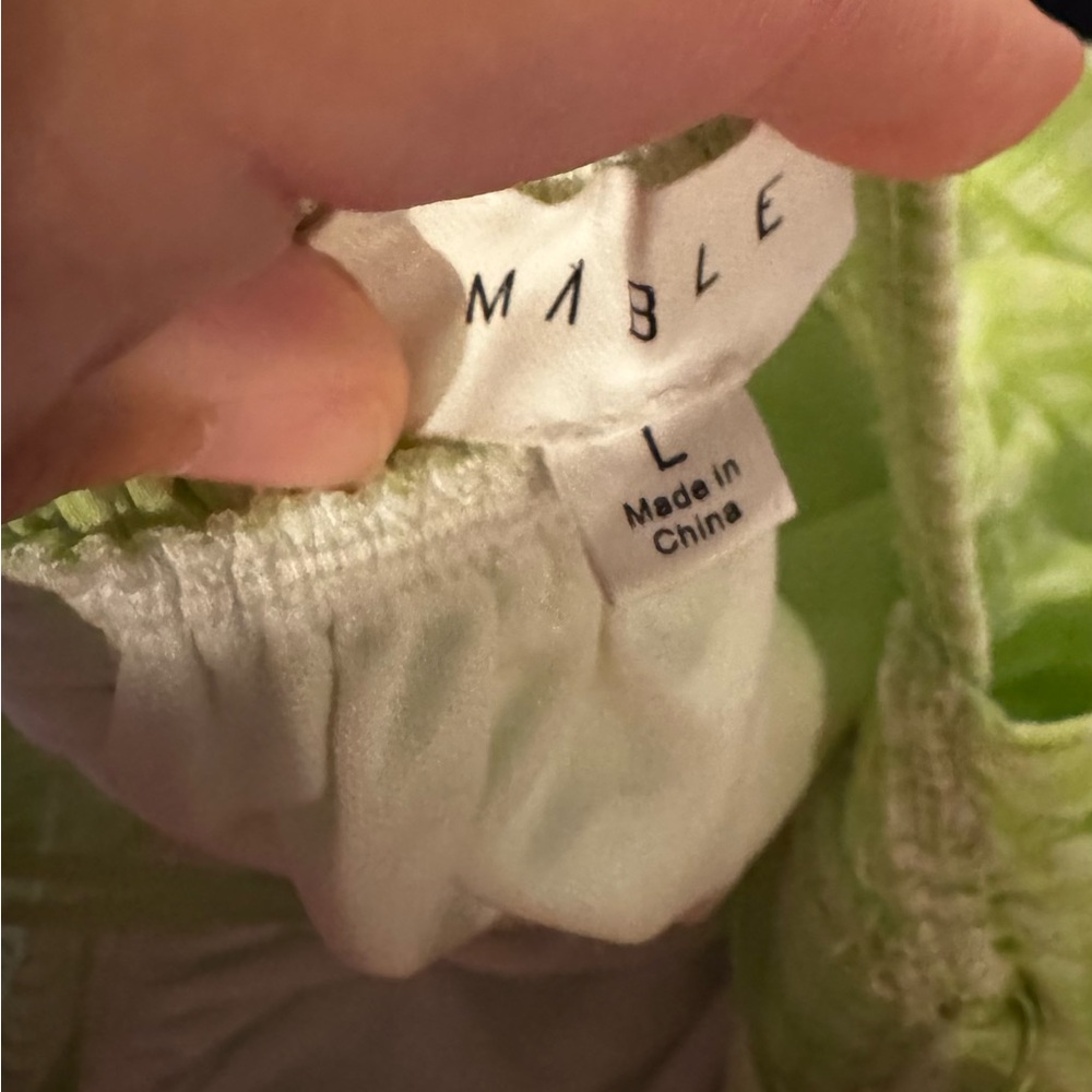 Mable Kayleigh Mini Dress in Apple Green - Size L - Picture 6 of 7